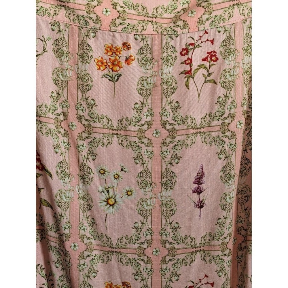AguaBendita Target Mini Dress 3X Floral Tile Dainty Blush Pink Flutter Sleeve - Picture 3 of 16